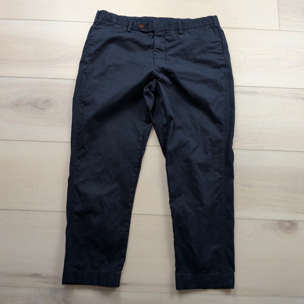 Sid Mashburn Mens Navy Blue Cotton Chino Pants Size 36 S71016 Flat Front 36x28